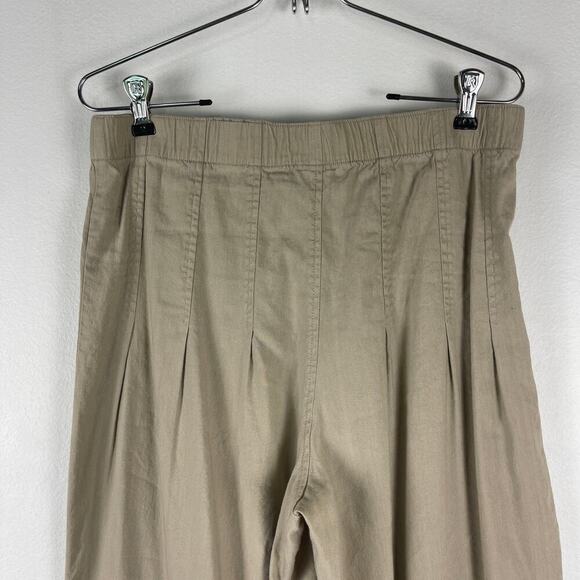 INC International Concepts Beige Linen Wide Leg Pull On Pants Pleated Women's 8 - Picture 6 of 11